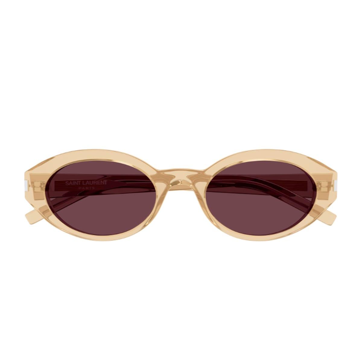saint laurent eyewear saint laurent sl 567 linea corner angle 007 yellow violet sunglasses