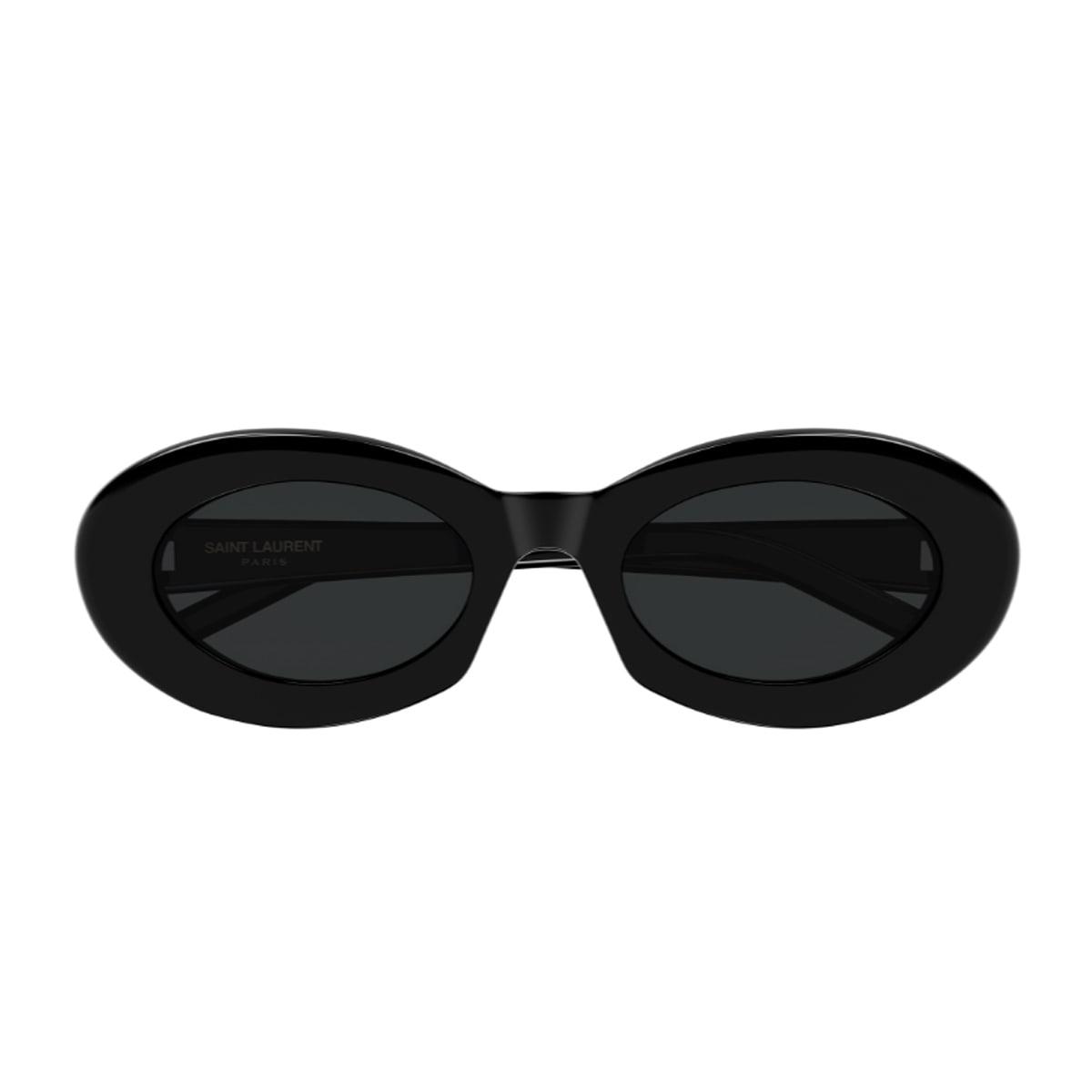 saint laurent eyewear saint laurent sl 594 linea sl logo 008 black sunglasses