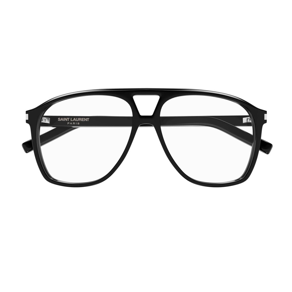 saint laurent eyewear saint laurent sl 596 dune opt linea corner angle 001 black glasses