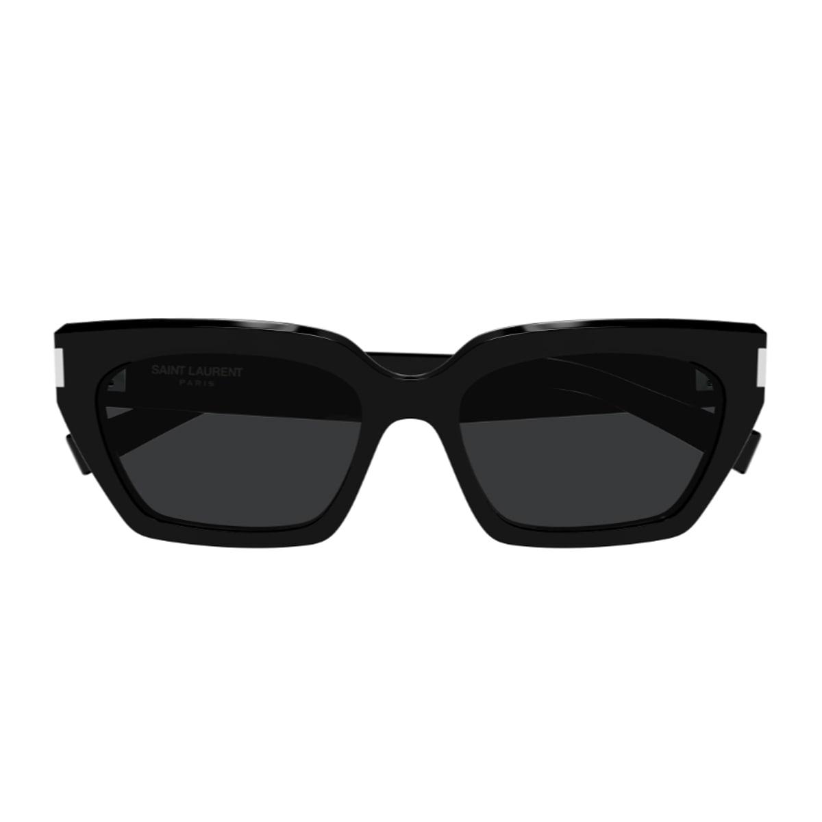 saint laurent eyewear saint laurent sl 826 page linea corner angle 001 black sunglasses