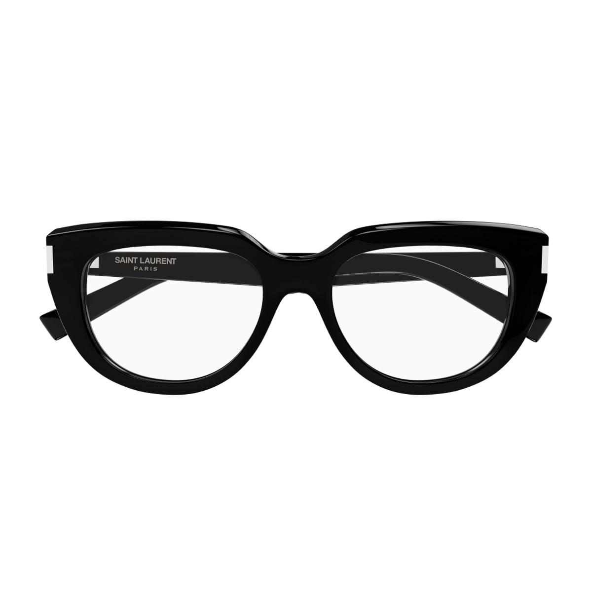 saint laurent eyewear saint laurent sl 828 linea corner angle 001 black glasses