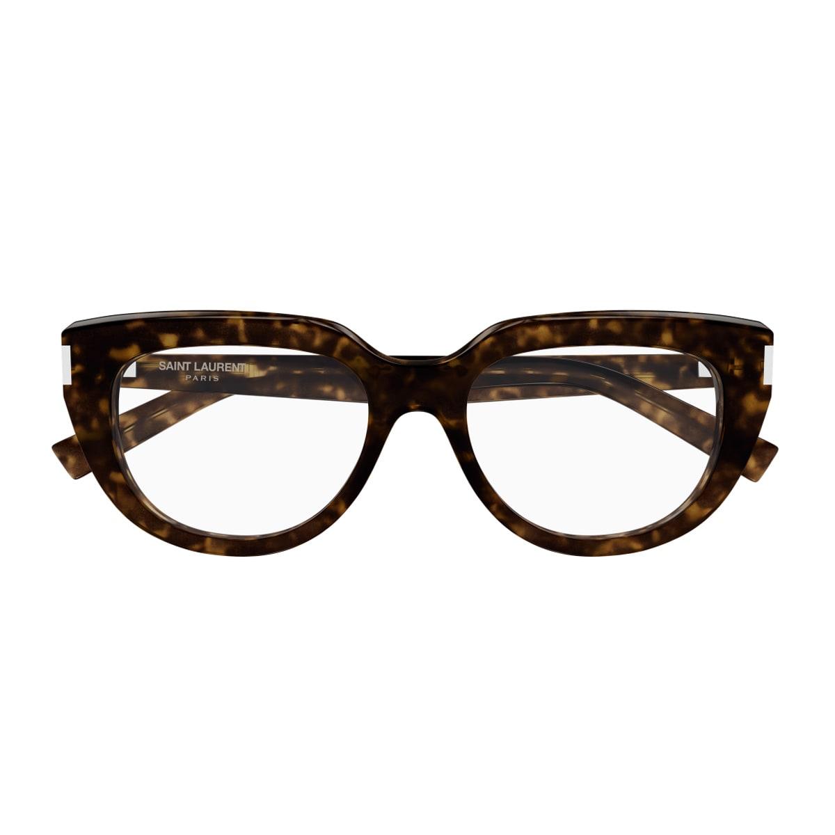 saint laurent eyewear saint laurent sl 828 linea corner angle 002 havana glasses