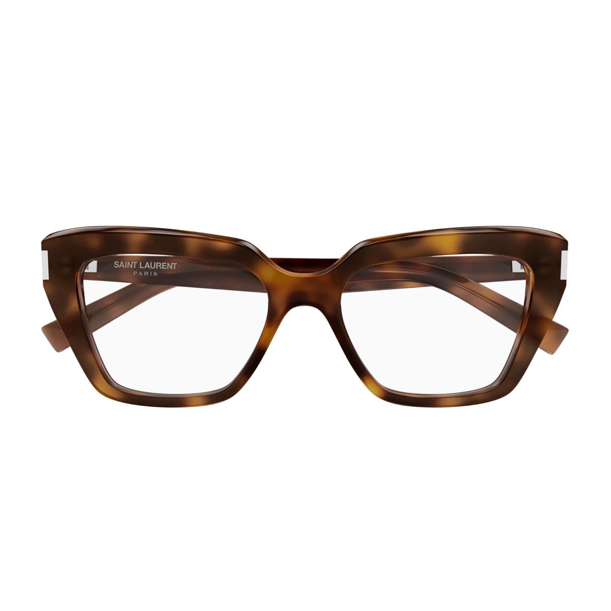 saint laurent eyewear saint laurent sl 829 linea corner angle 003 light havana glasses