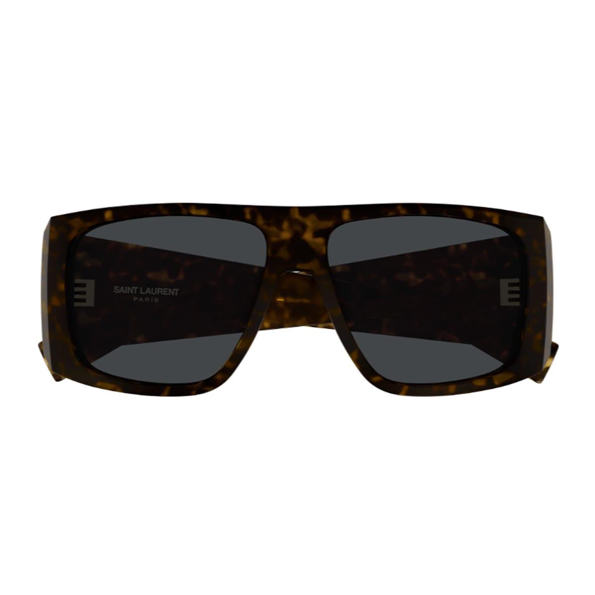saint laurent eyewear saint laurent sl 832 linea sl logo 002 havana grey sunglasses