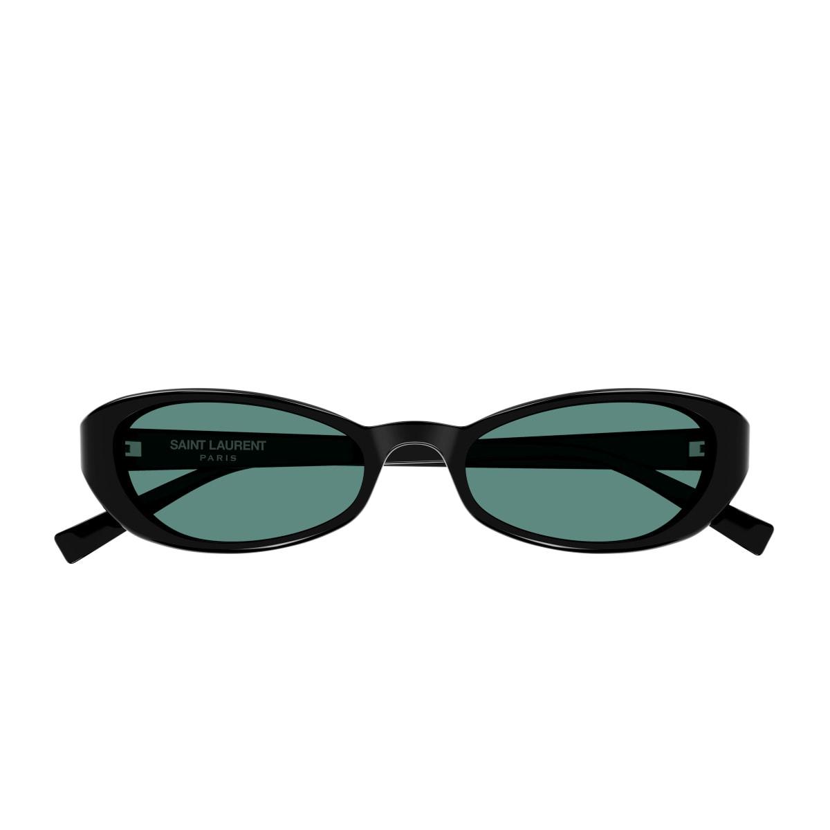 saint laurent eyewear saint laurent sl 871 sue 002 black green sunglasses