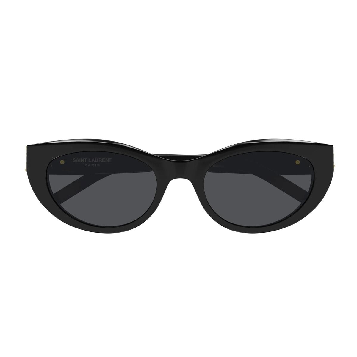 saint laurent eyewear saint laurent sl m115 linea monogram 005 black grey sunglasses