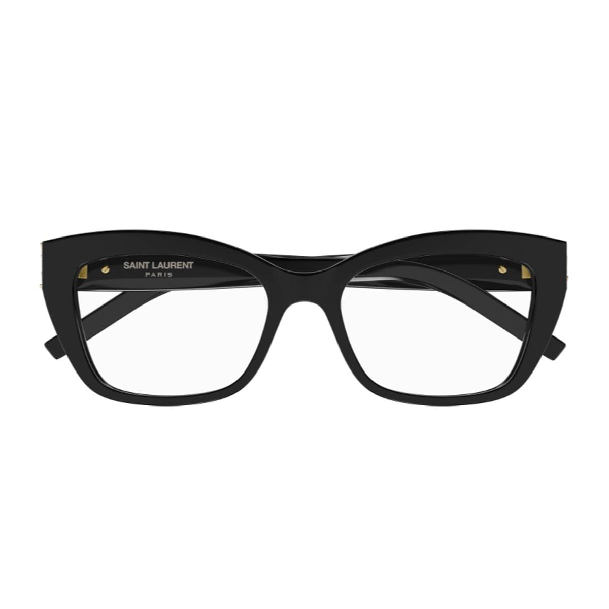 saint laurent eyewear saint laurent sl m117 linea monogram 001 black glasses