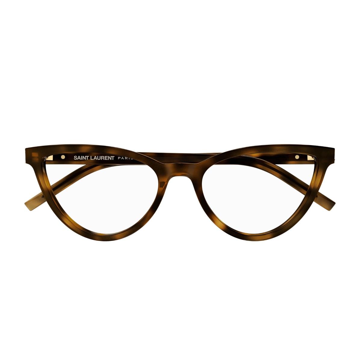 saint laurent eyewear saint laurent sl m138 linea monogram 003 havana chiaro glasses