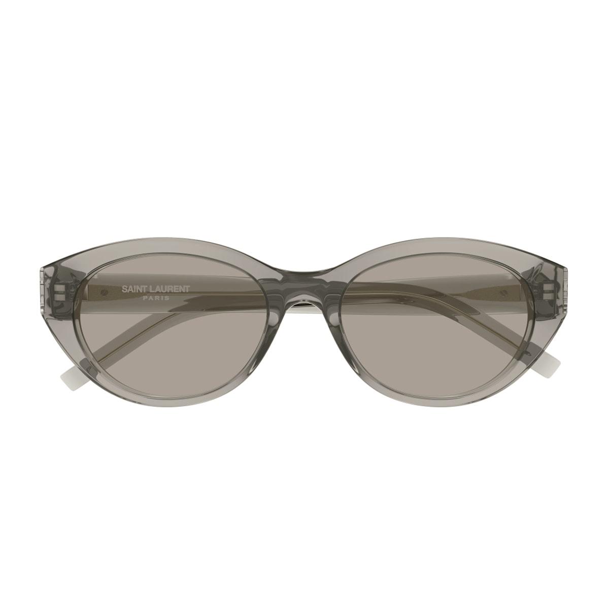saint laurent eyewear saint laurent sl m148 linea monogram 004 brown grey sunglasses
