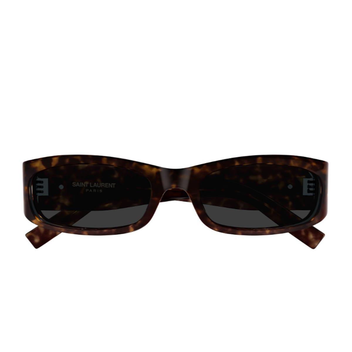 saint laurent eyewear saint laurent sl m152 linea monogram 002 dark havana grey sunglasses