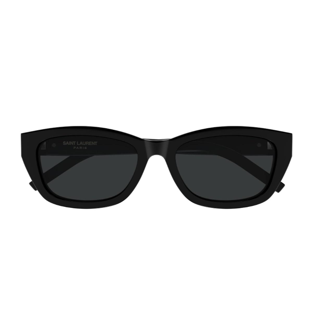 saint laurent eyewear saint laurent sl m153 linea monogram 001 black sunglasses