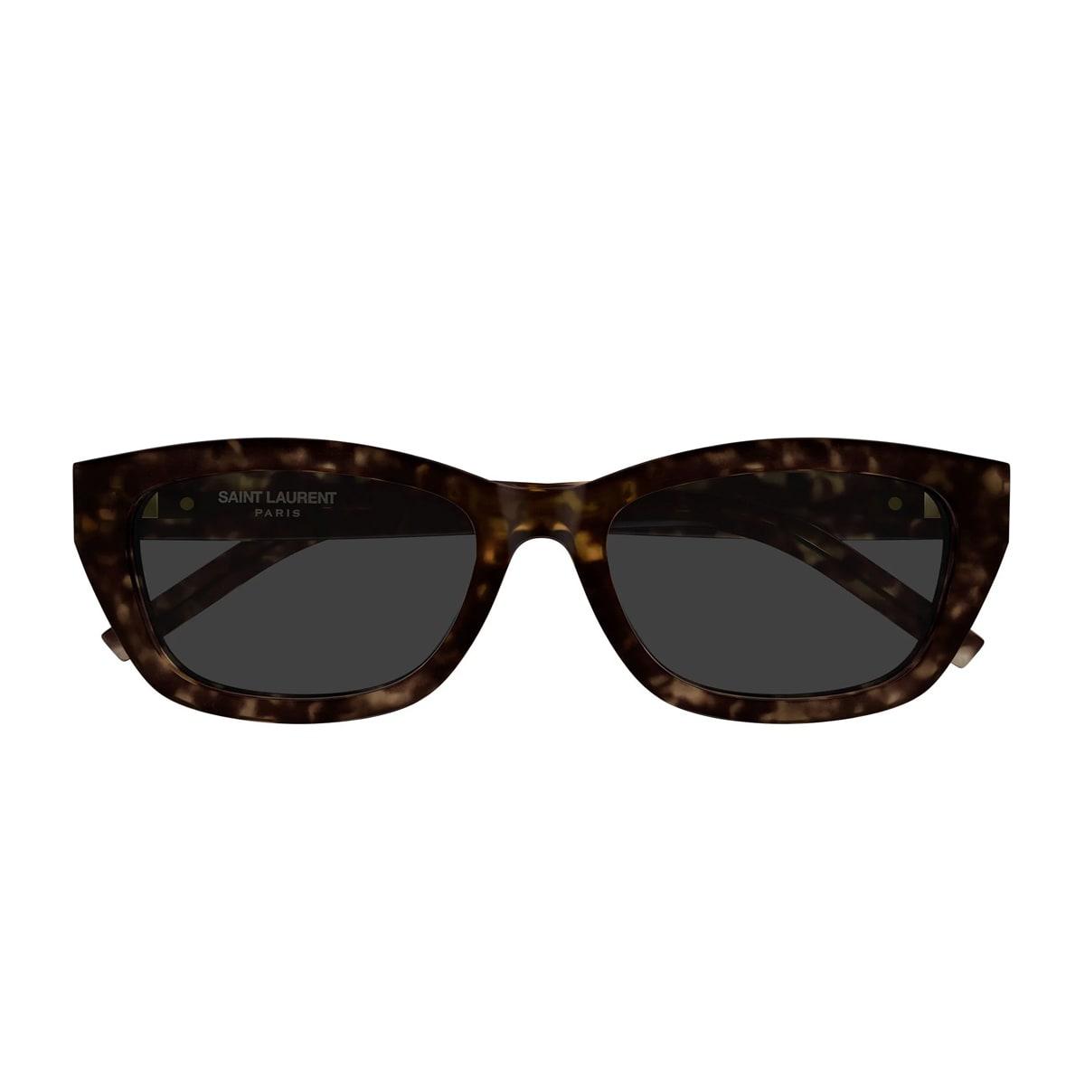 saint laurent eyewear saint laurent sl m153 linea monogram 002 havana grey sunglasses