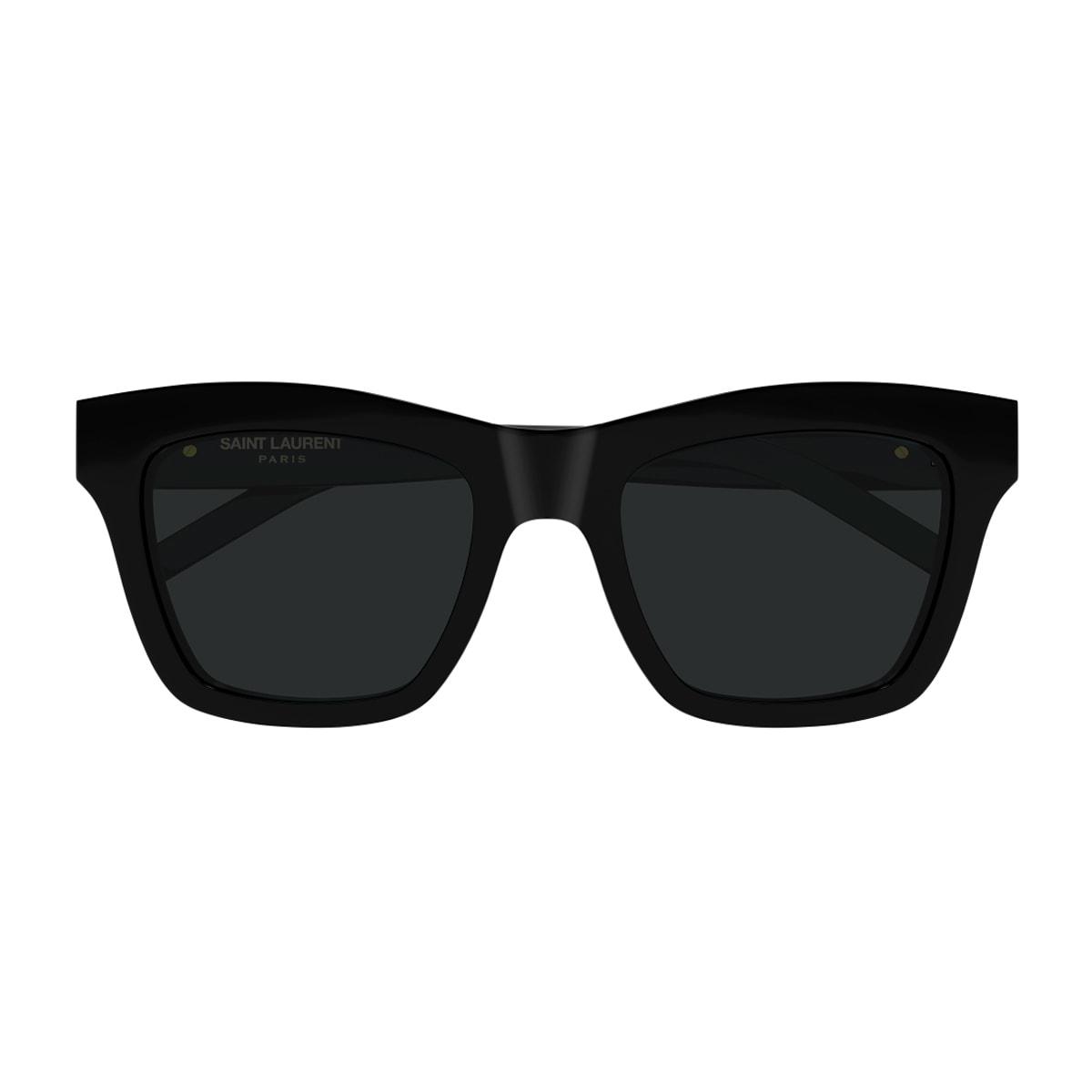 saint laurent eyewear saint laurent sl m156 linea monogram 001 black sunglasses
