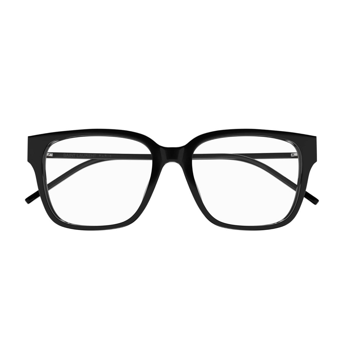 saint laurent eyewear saint laurent sl m48o_a/f linea monogram 002 black glasses