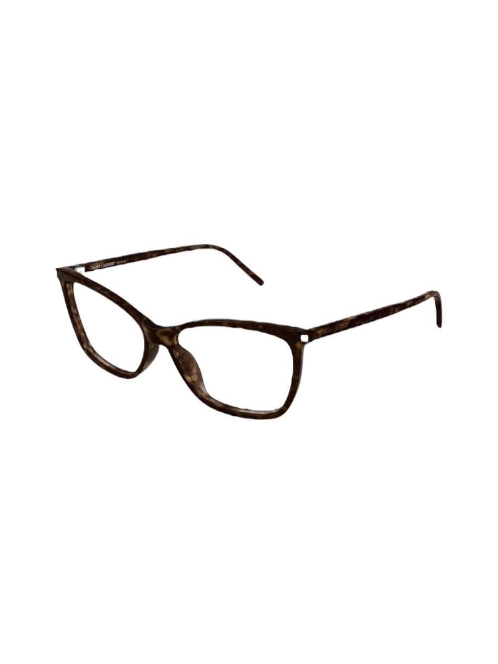 saint laurent eyewear sl 834 - havana 002 glasses