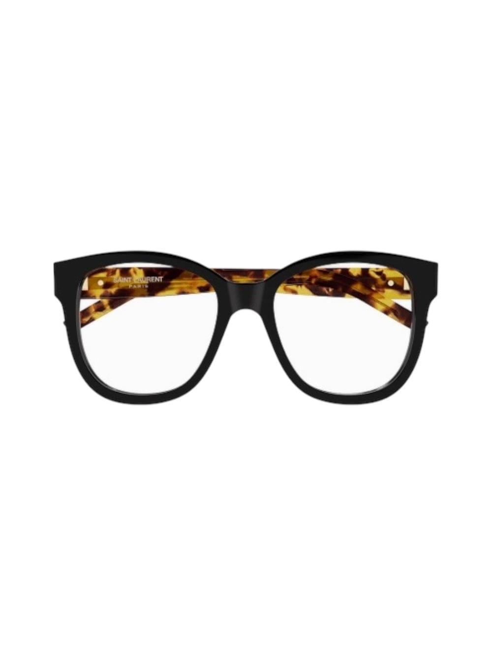 saint laurent eyewear sl m97 - black/havana 008 glasses