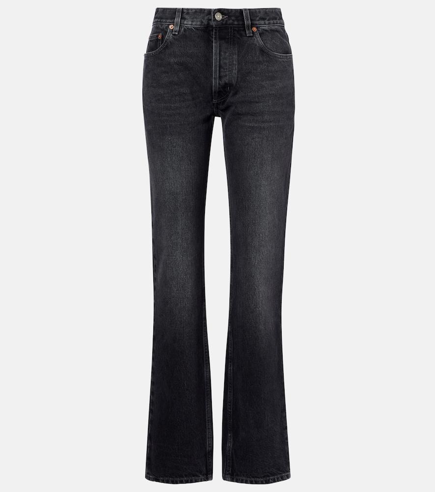saint laurent faded straight jeans