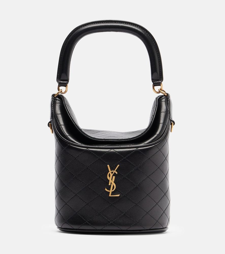 saint laurent gaby leather bucket bag