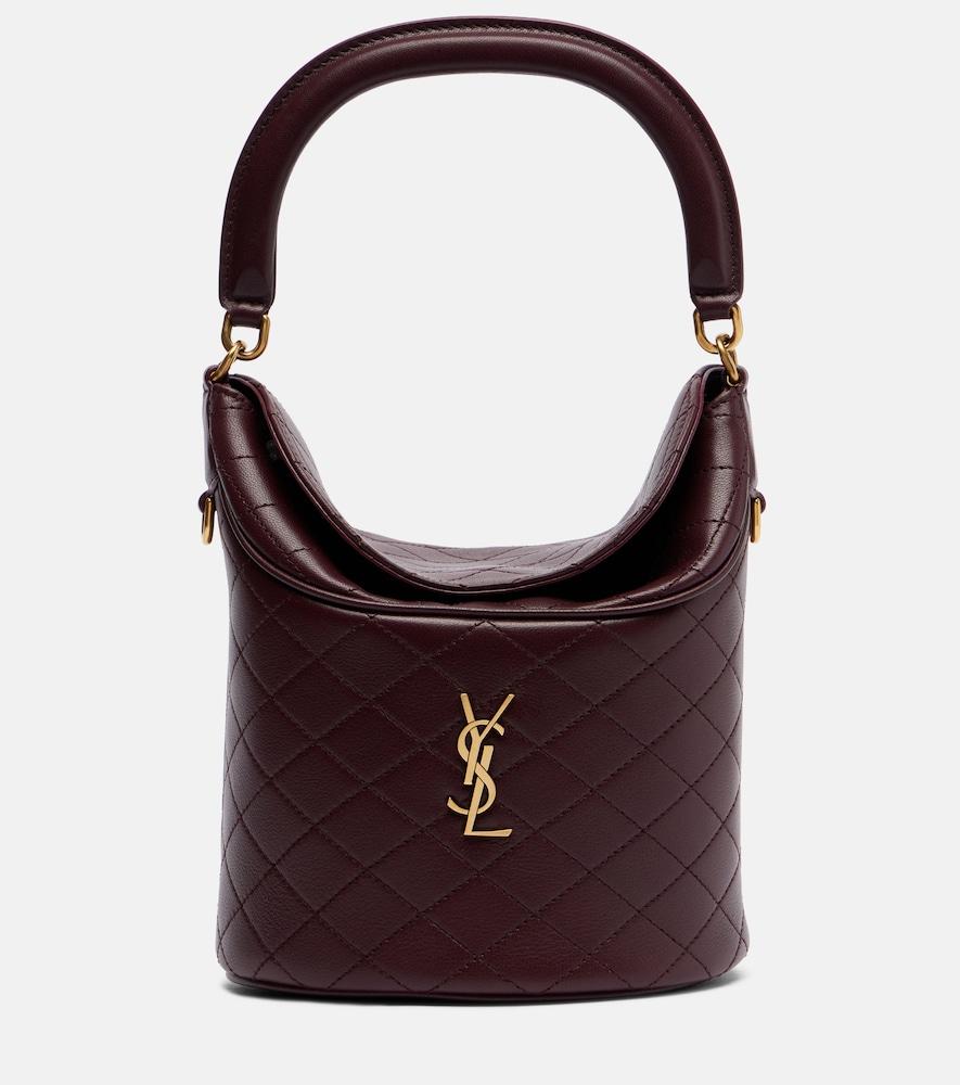 saint laurent gaby leather bucket bag