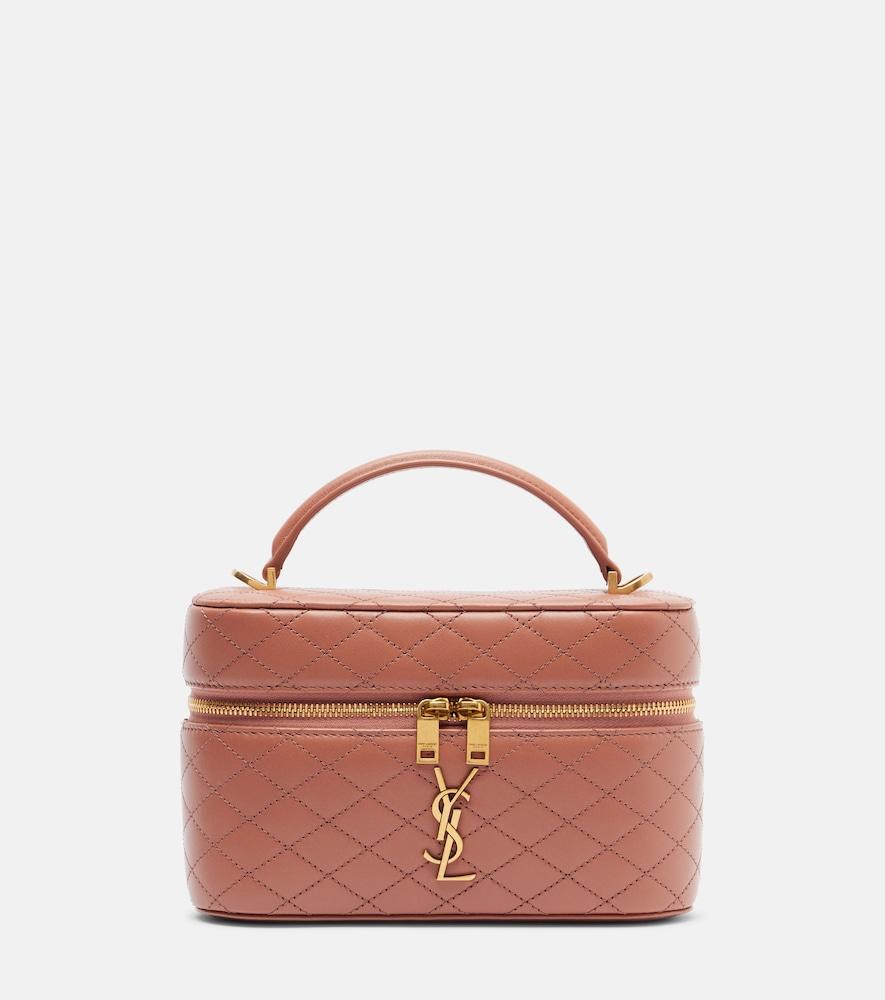 saint laurent gaby quilted leather vanity bag
