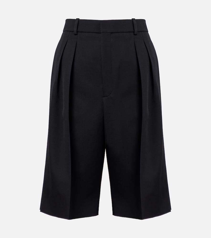 saint laurent grain de poudre wool bermuda shorts