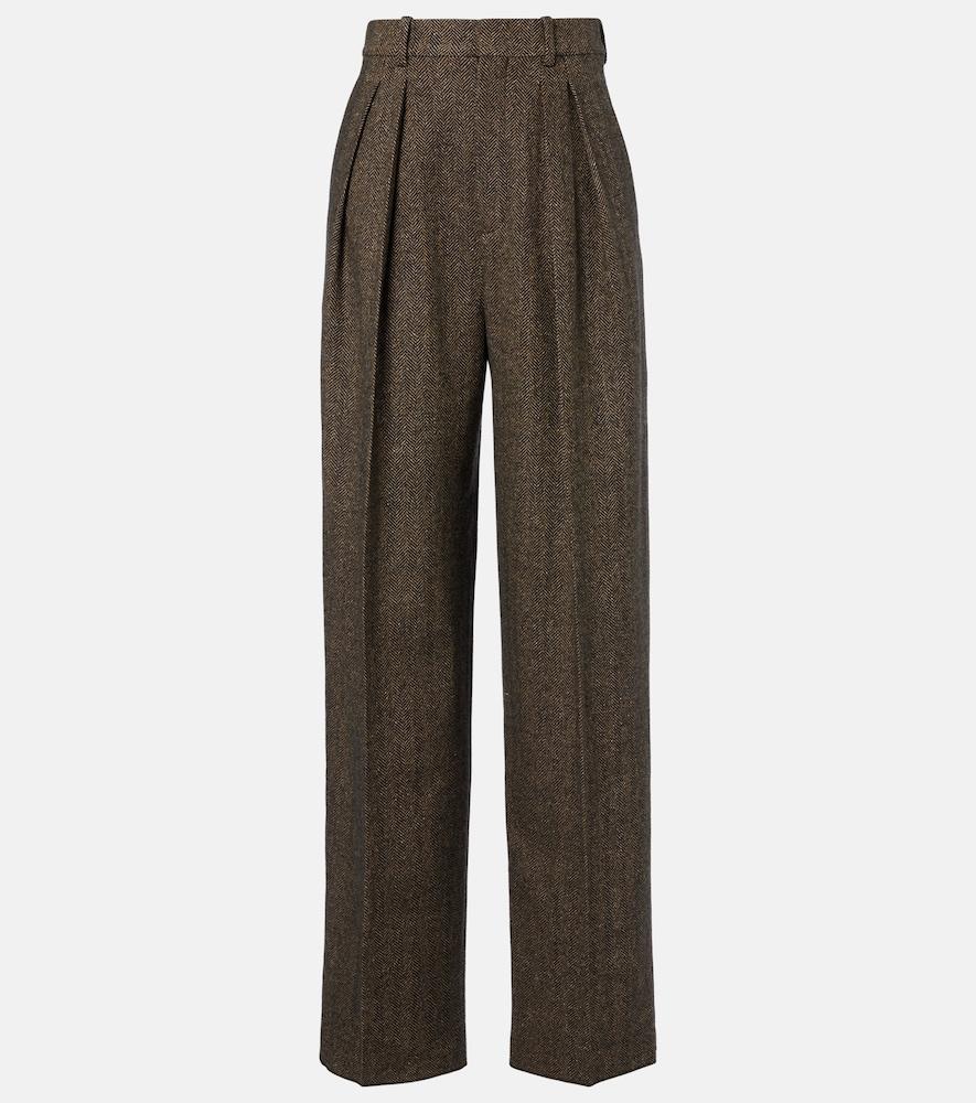 saint laurent herringbone wool
