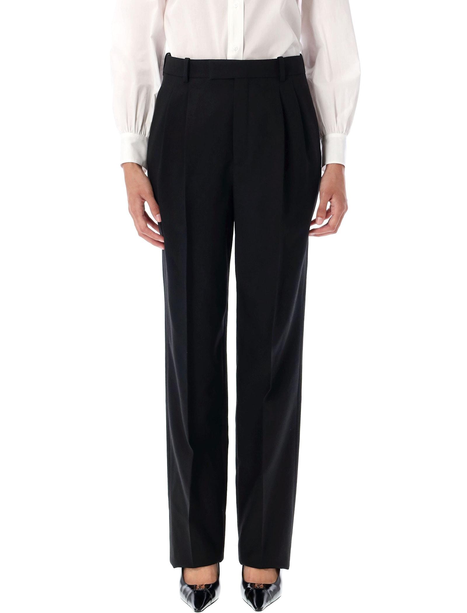 saint laurent high waisted wool pants