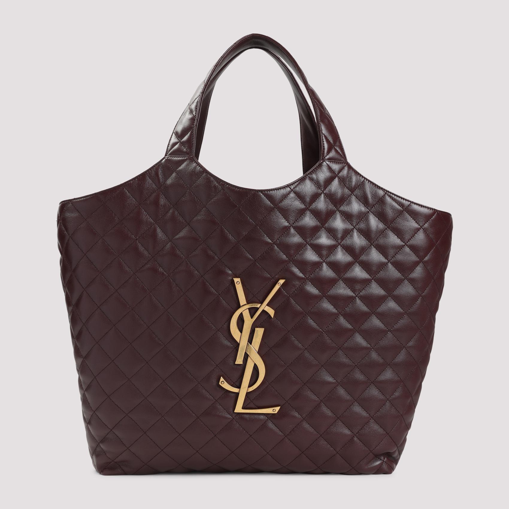 saint laurent icare handbag red lamb leather bag - women