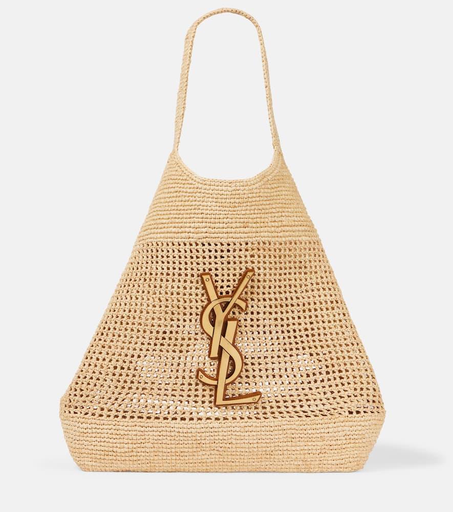 saint laurent icare maxi raffia tote bag