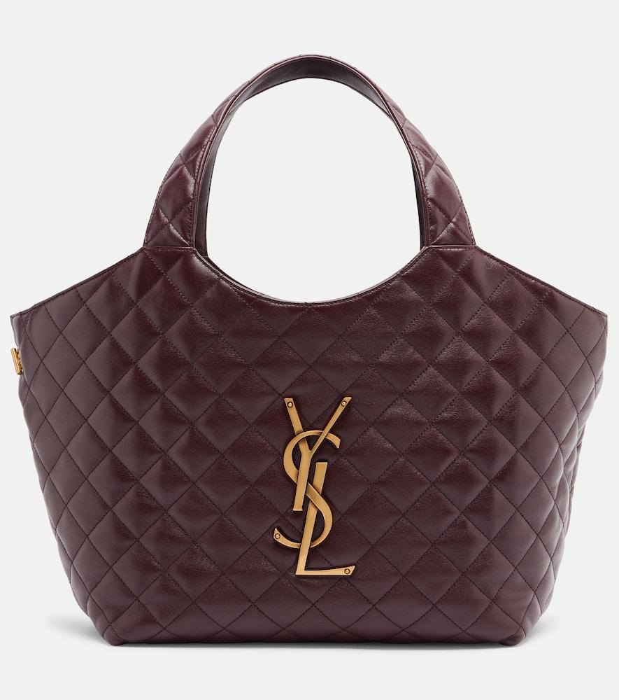 saint laurent icare medium quilted leather tote bag