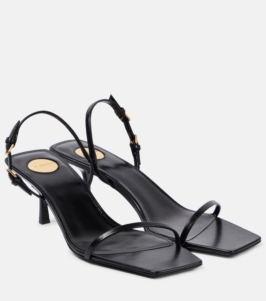 saint laurent jaspe leather sandals