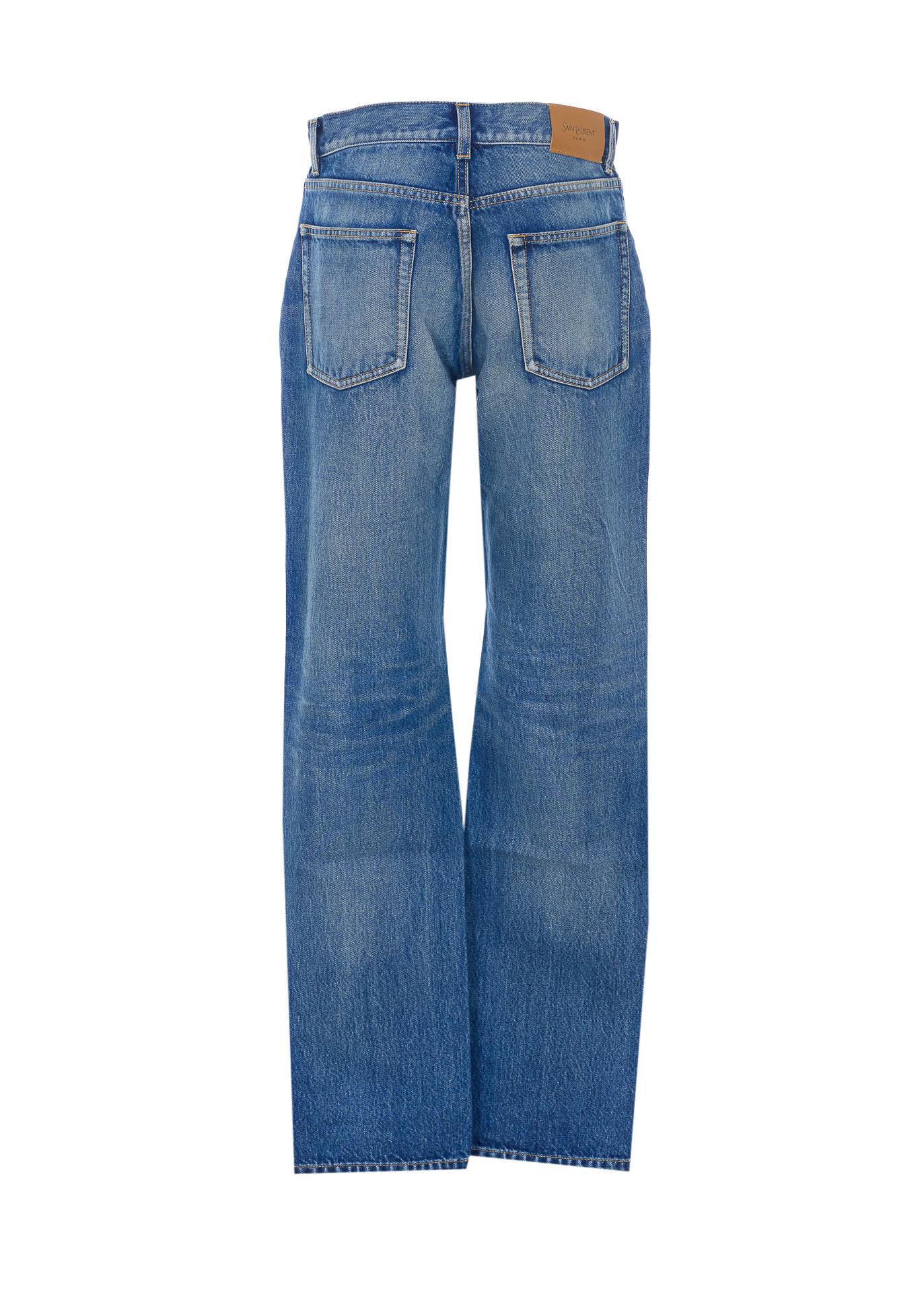 saint laurent jeans blue cotton - women