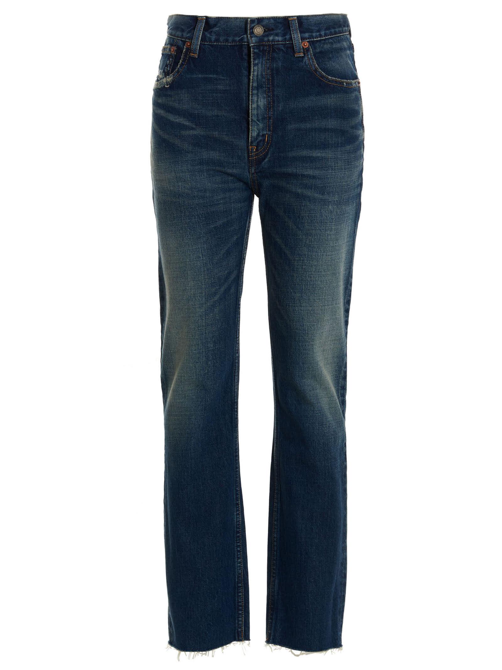 saint laurent jeans denim taglio vivo
