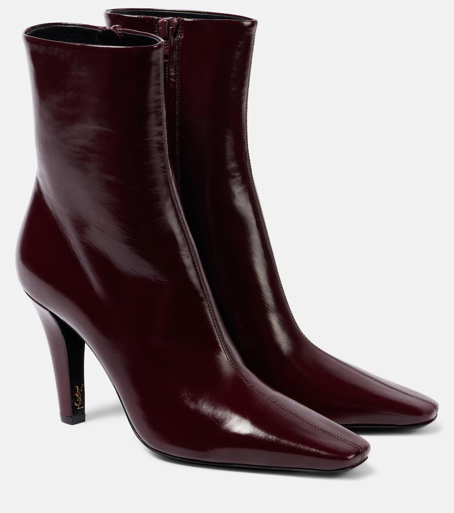 saint laurent jill 95 leather ankle boots