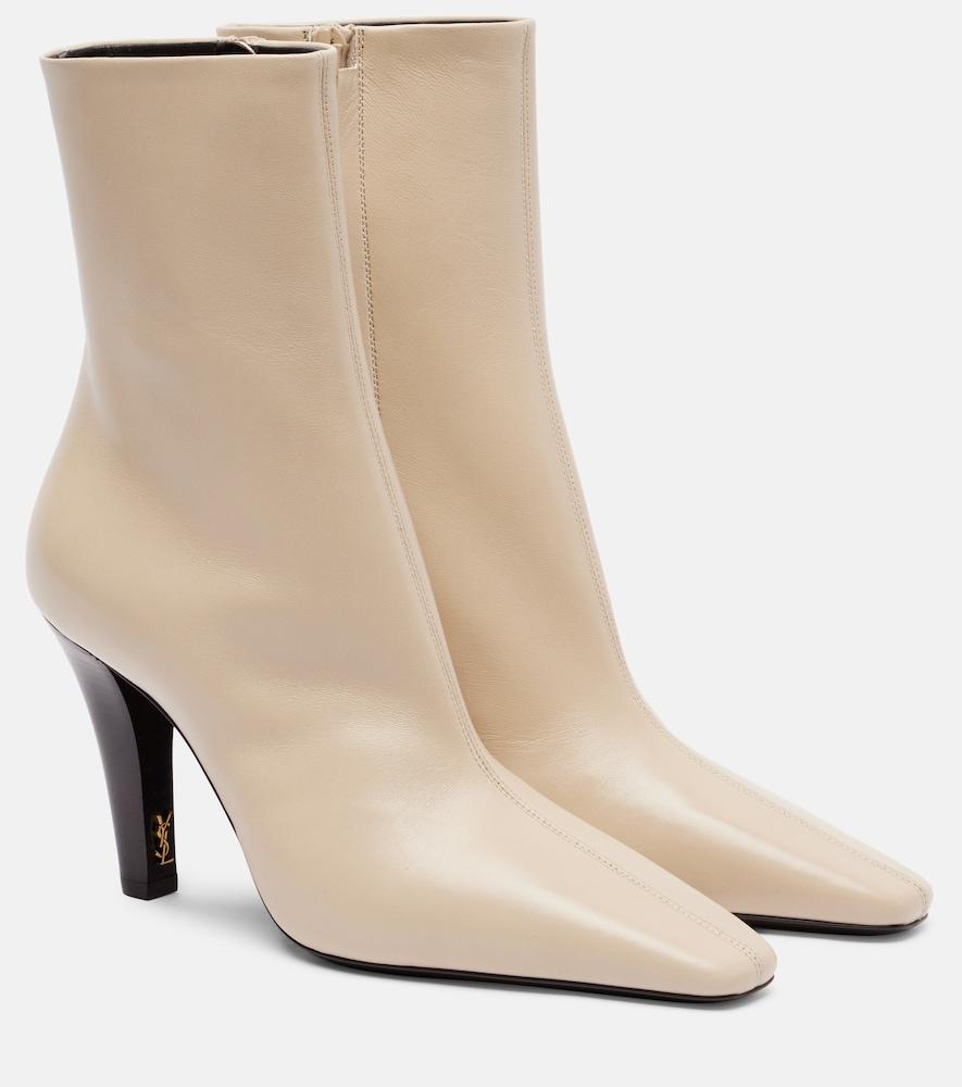 saint laurent jill 95 leather ankle boots