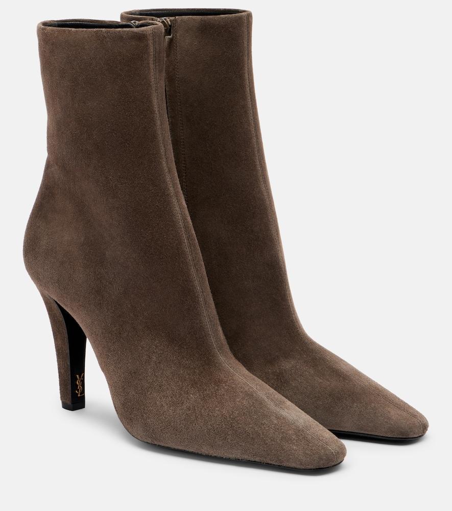 saint laurent jill 95 suede ankle boots