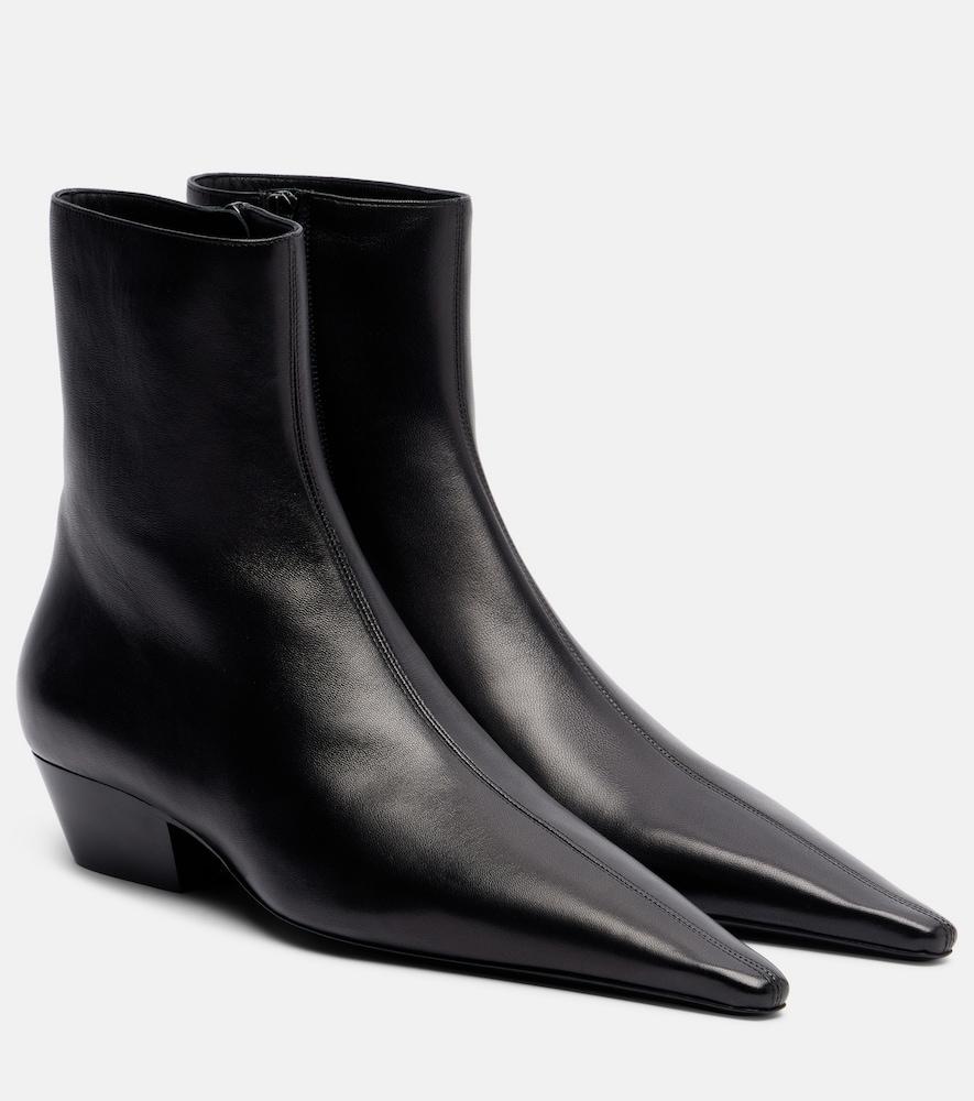 saint laurent jill leather ankle boots