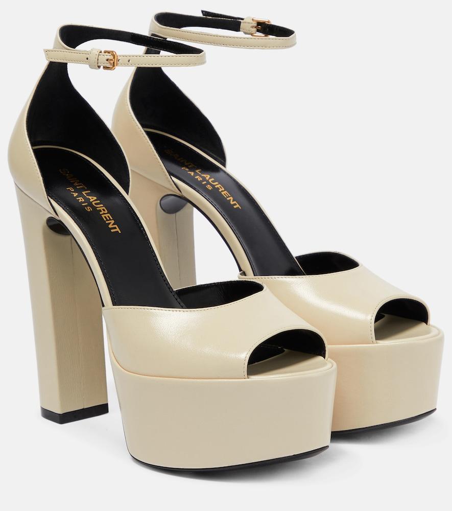 saint laurent jodie 145 platform leather sandals