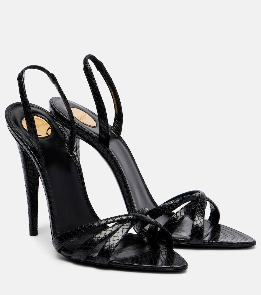 saint laurent kate leather slingback sandals