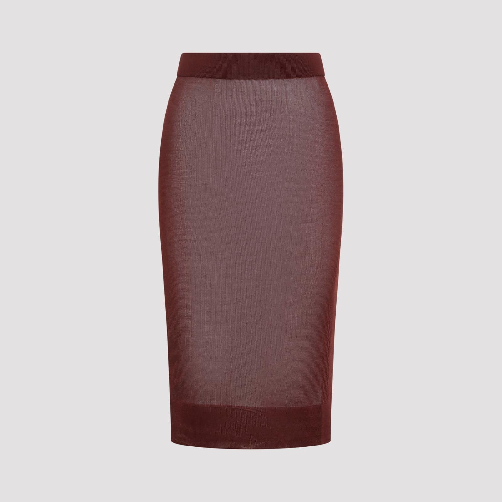 saint laurent knitted pencil skirt