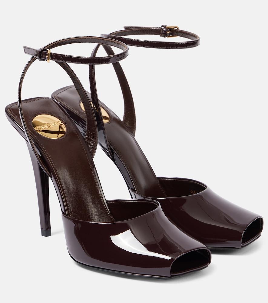 saint laurent la scandale 110 patent leather sandals