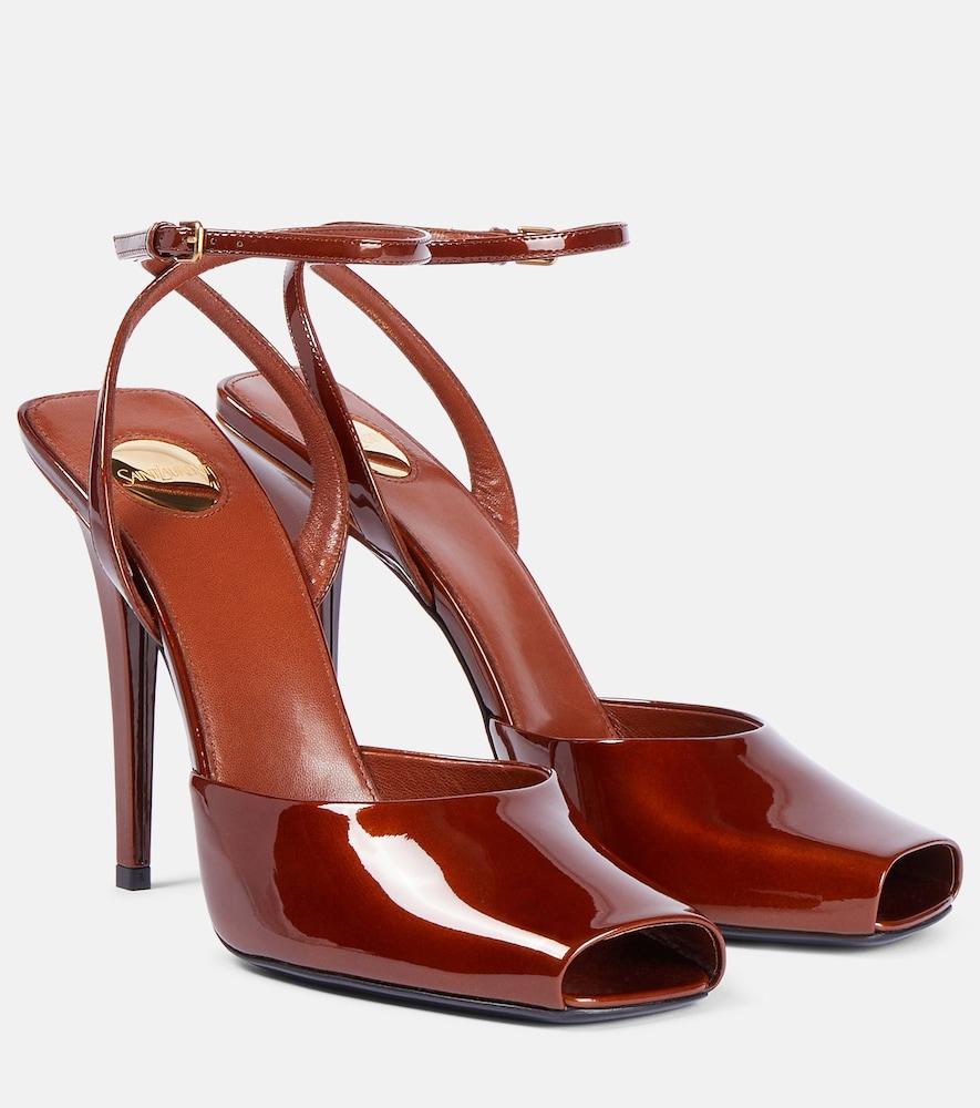 saint laurent la scandale 110 patent leather sandals