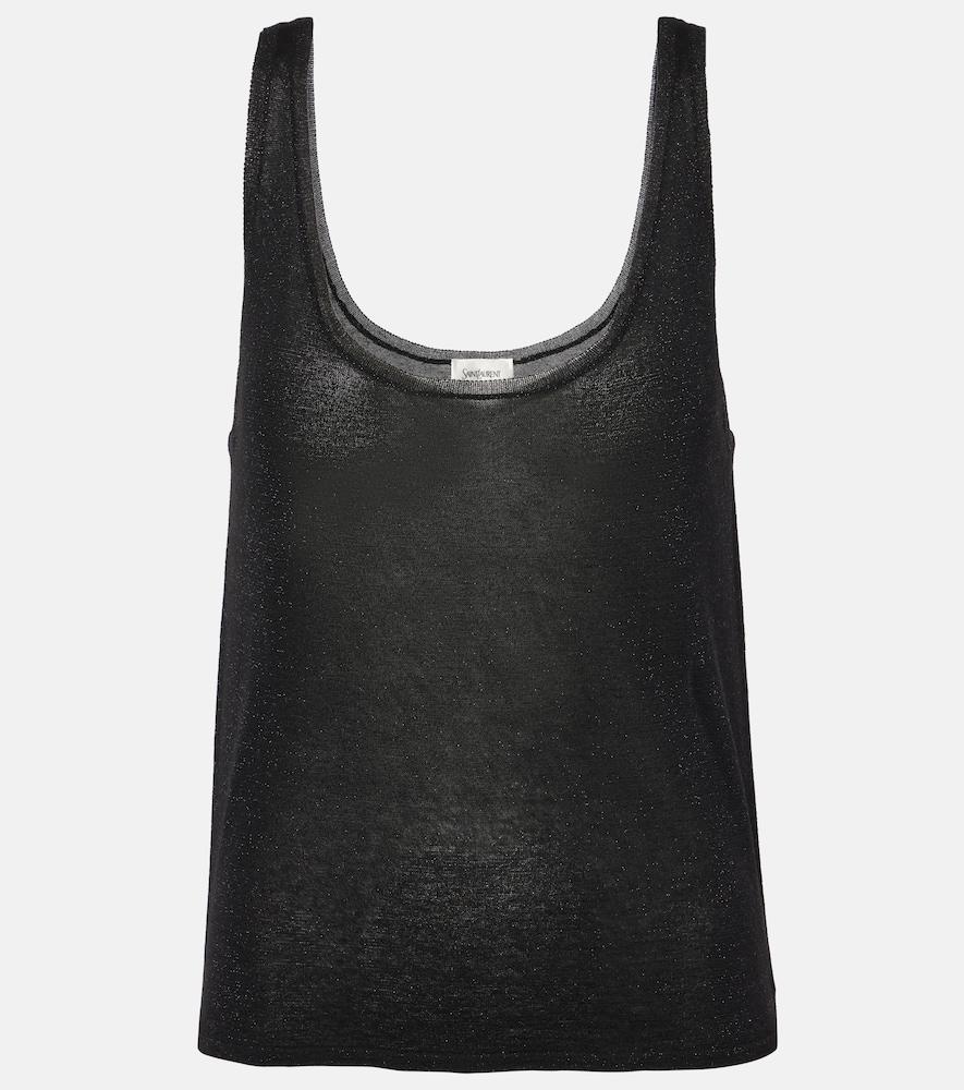 saint laurent lamé top