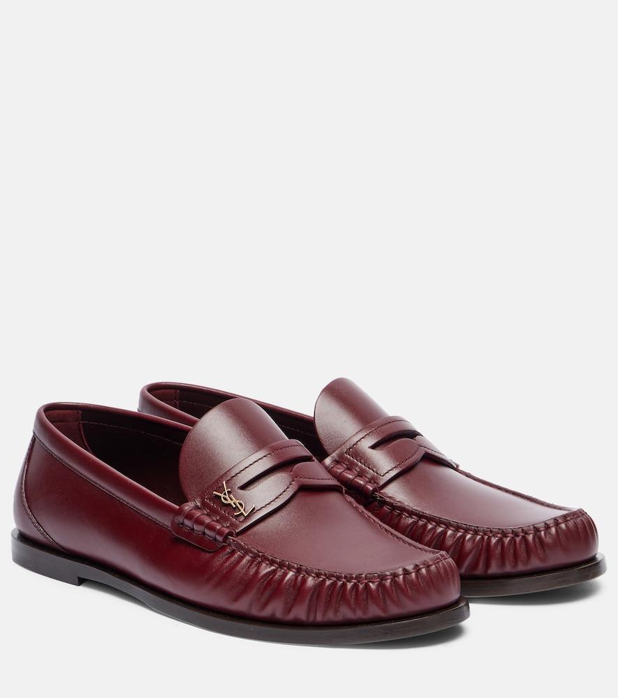 saint laurent laurent leather penny loafers