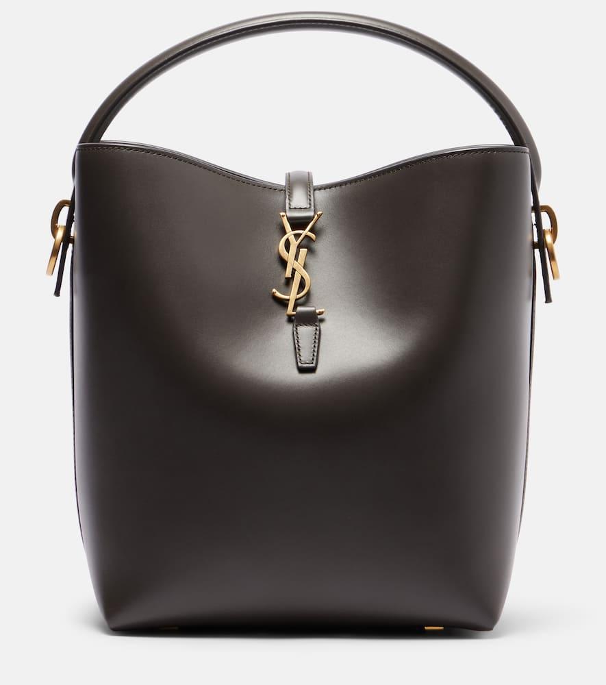 saint laurent le 37 cassandre leather bucket bag