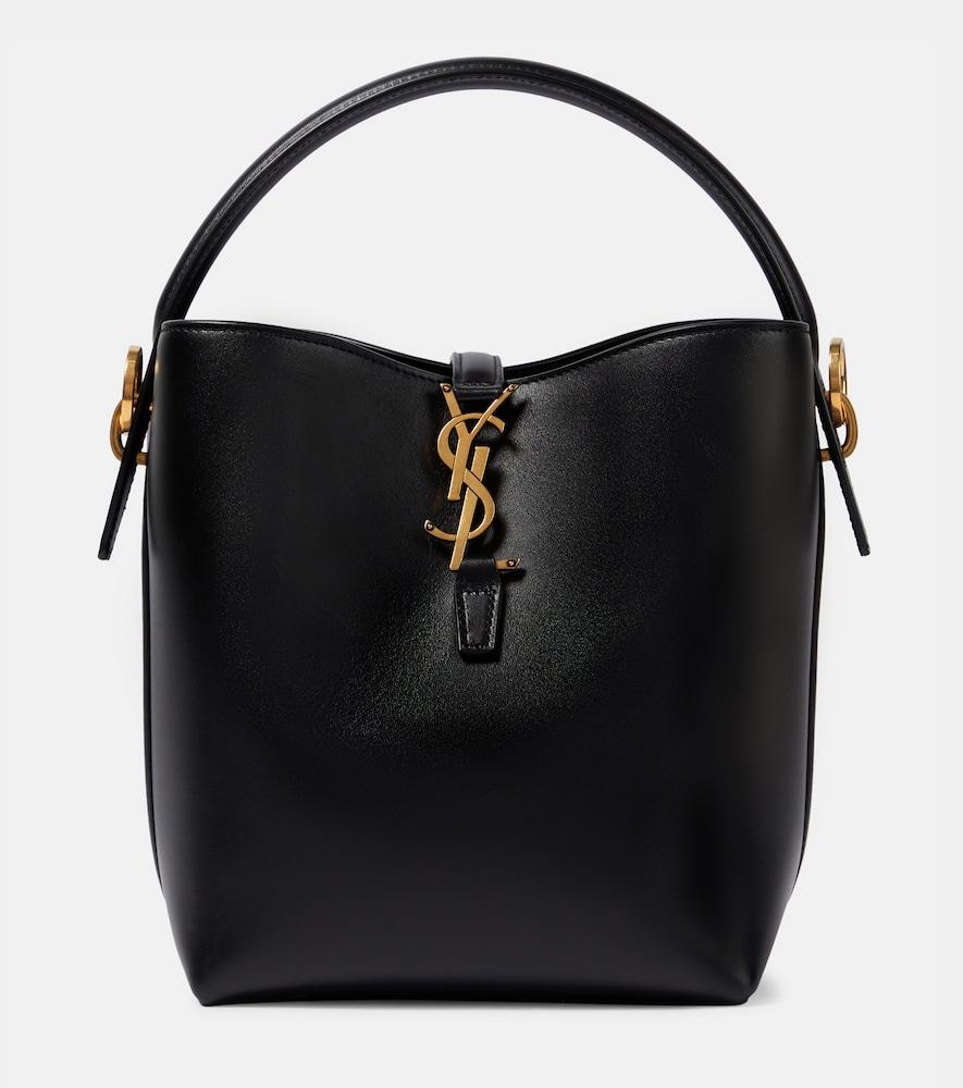 saint laurent le 37 small leather bucket bag