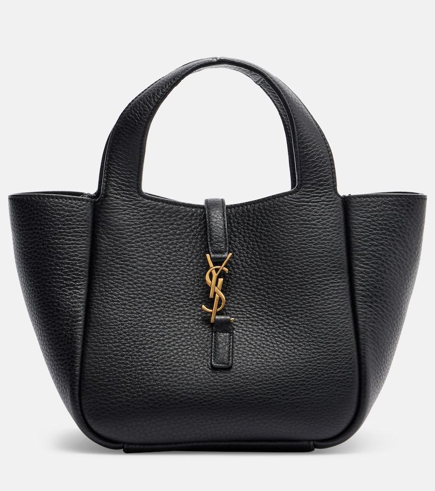 saint laurent le 5 à 7 bea baby leather tote bag