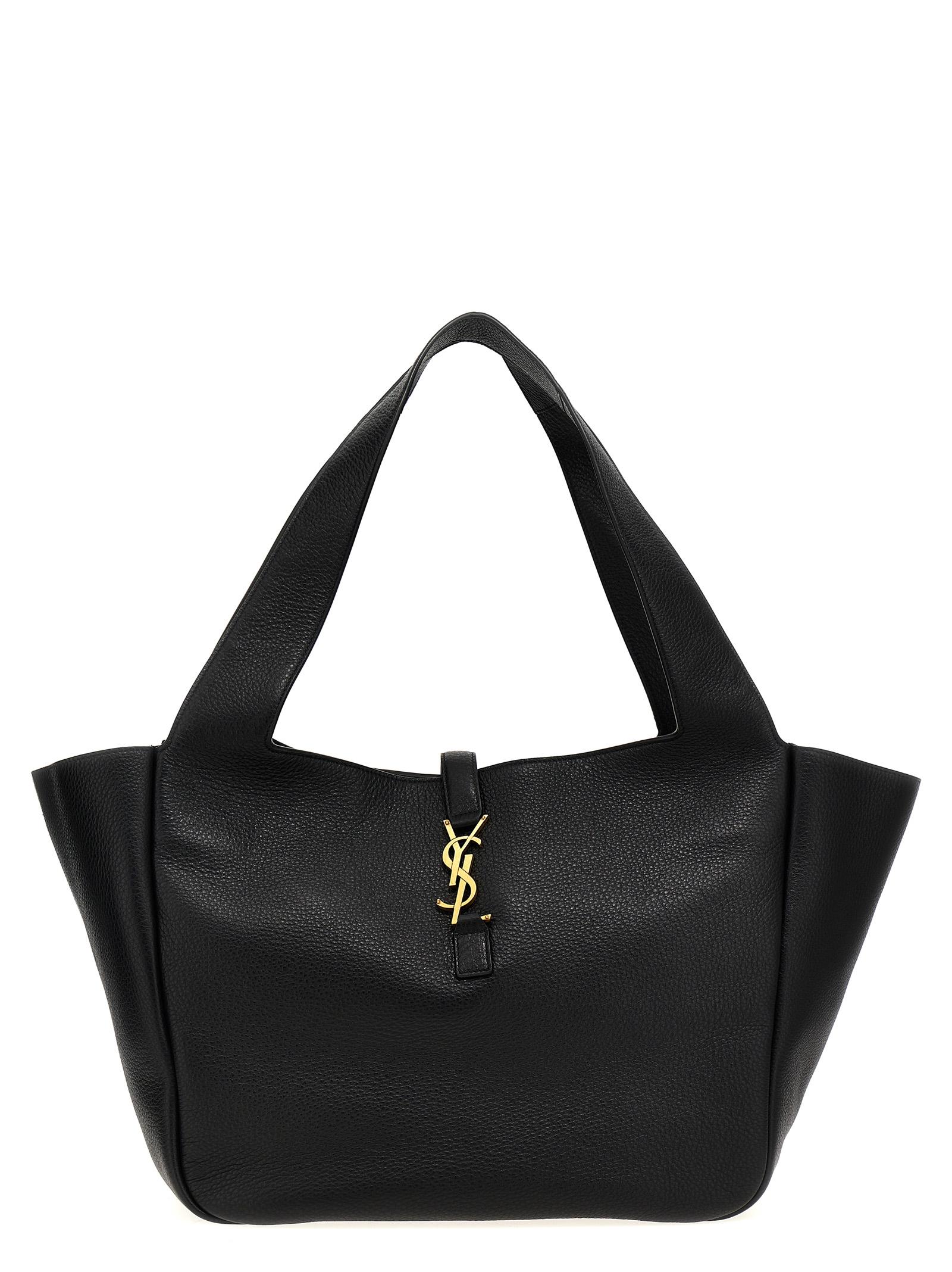 saint laurent le 5 à 7 bea shopping bag black fallow deer tote - women