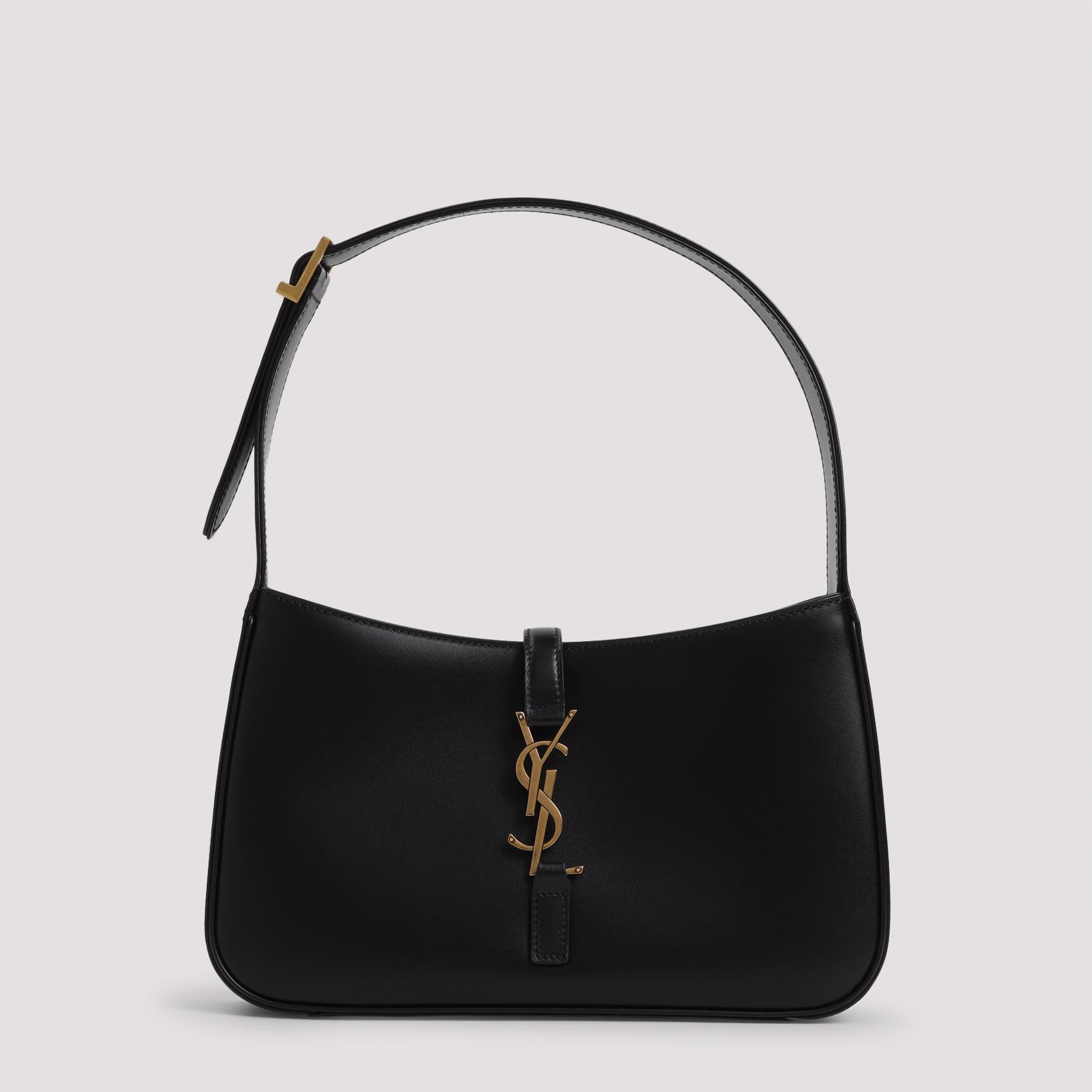 saint laurent le 5 à 7 hobo bag black leather - women