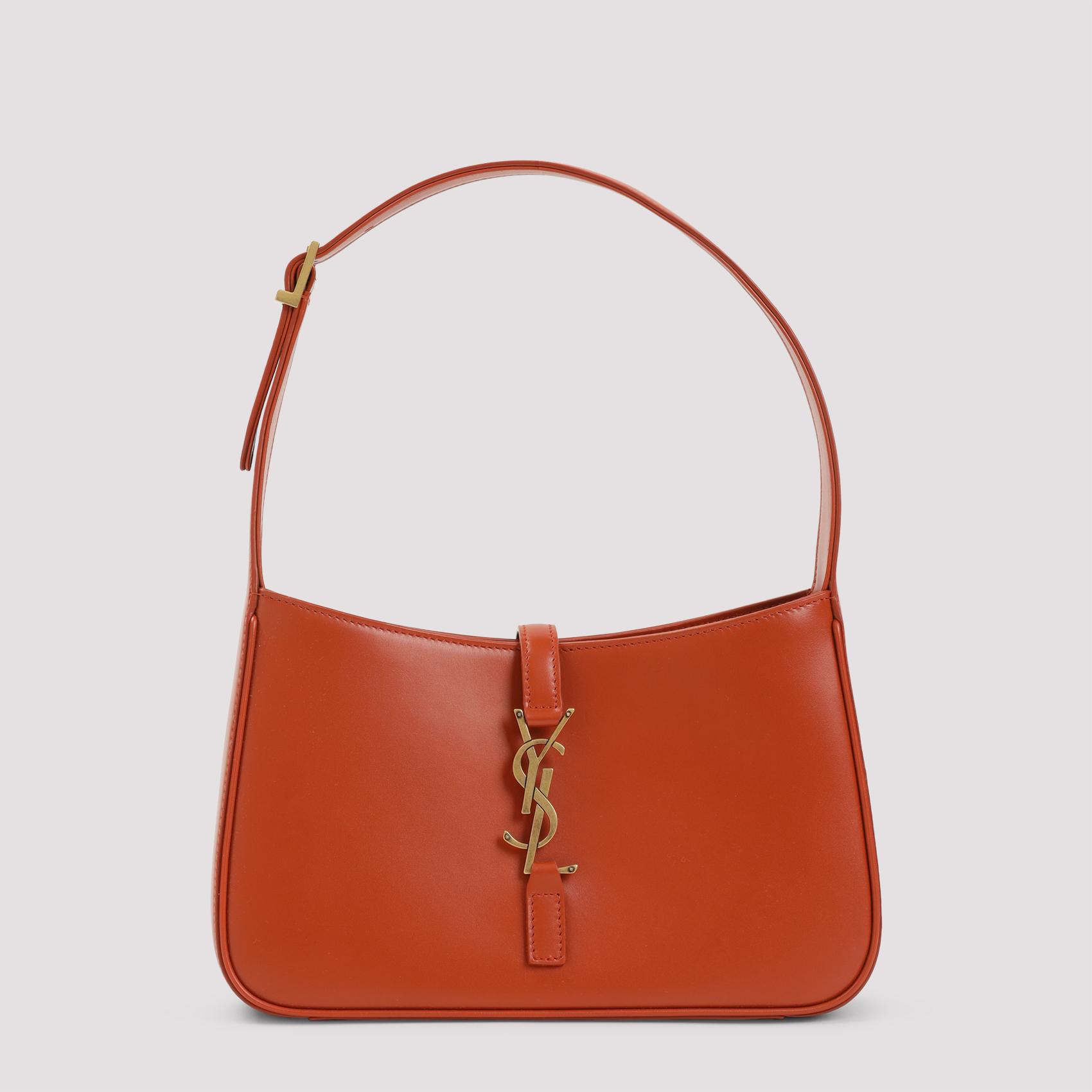 saint laurent le 5 à 7 hobo bag brown leather - women